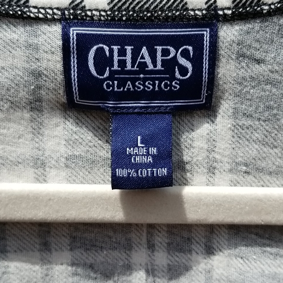NWT Chaps Sz L 100% Cotton Buffalo Plaid - Picture 3 of 4